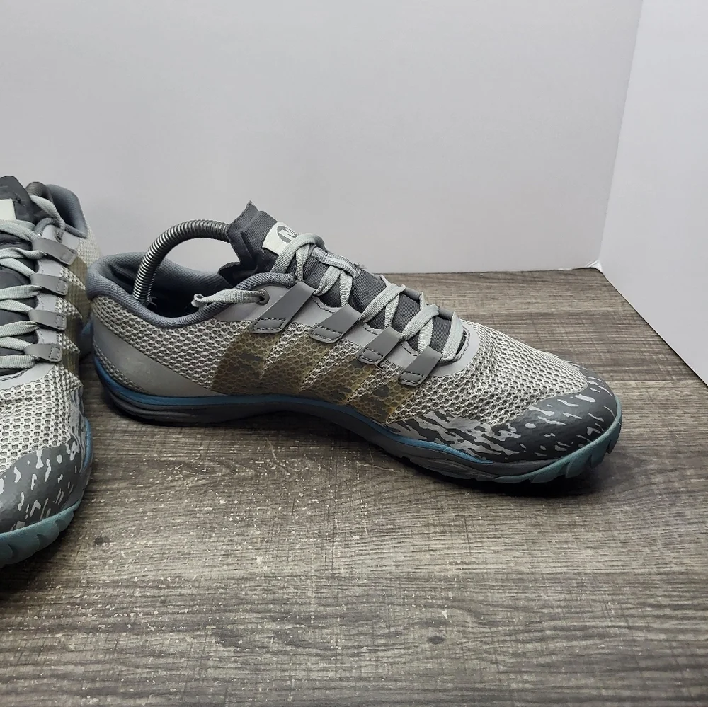 Merrell Womens Trail Glove 5 J52848 Gray Hiking Running Shoes Sneakers Size 11